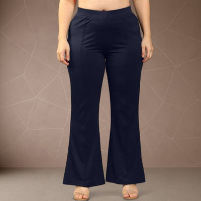 Anitafashion Loose Fit Women Dark Blue Trousers