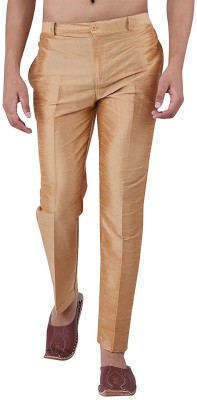 Fashtastic Relaxed Men Gold Trousers