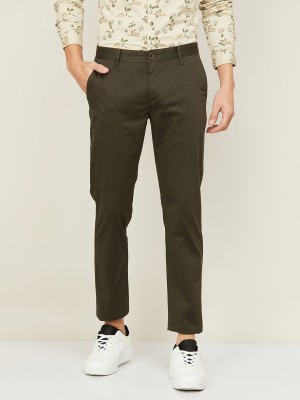 Fame Forever by Lifestyle Regular Fit Men Light Green Trousers