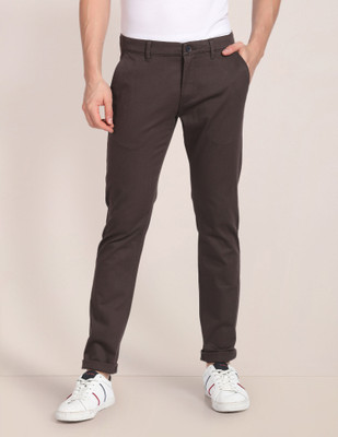 U.S. POLO ASSN. Regular Fit Men Brown Trousers