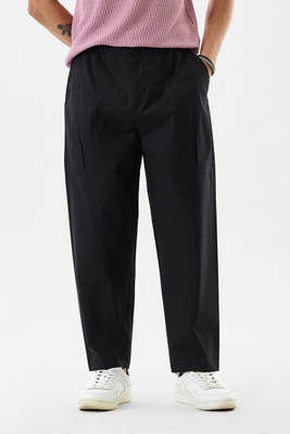 Snitch Relaxed Men Black Trousers