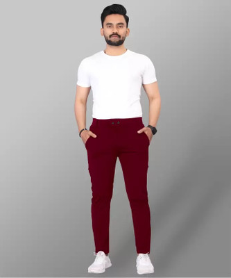STYLE AND SHINE Regular Fit Men Maroon Trousers