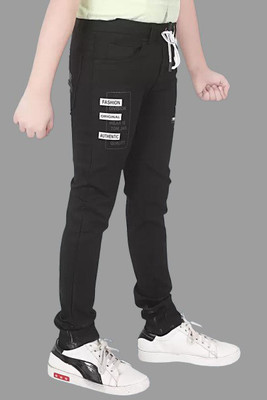 seetoo Regular Fit Boys Black Trousers