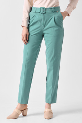 VAN HEUSEN Regular Fit Women Green Trousers
