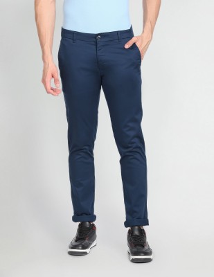 ARROW Slim Fit Men Blue Trousers