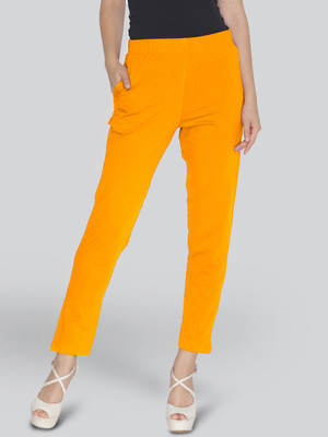 Lyra Slim Fit Women Yellow Trousers