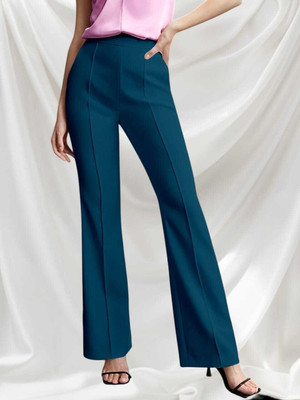 Tiki Tees Regular Fit Women Blue Trousers