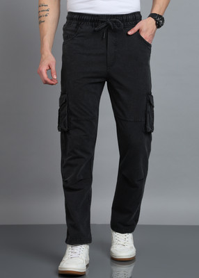 Ellipse Loose Fit Men Black Trousers