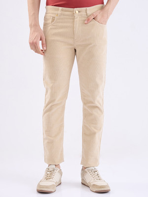 Spykar Regular Fit Men Brown Trousers