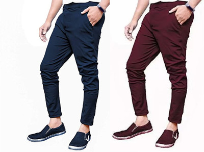 Shine N Show Regular Fit Men Maroon Trousers