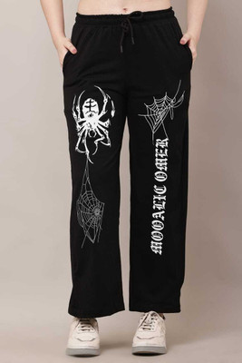 raushiongarment Loose Fit Women Black Trousers