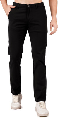 FLAKED Regular Fit Men Black Trousers