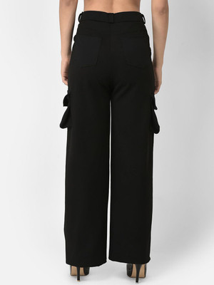 CHEMISTRY Loose Fit Women Black Trousers