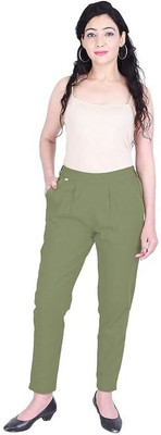 Mohu Regular Fit Women Green Trousers