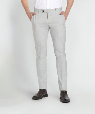 ARROW Regular Fit Men Grey Trousers