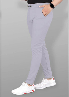 Marmic Fab Relaxed Men Grey Trousers