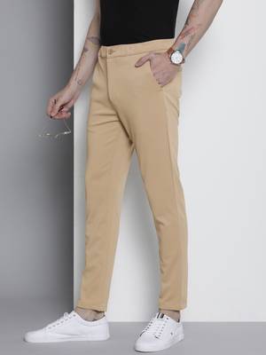 The Indian Garage Co. Regular Fit Men Beige Trousers