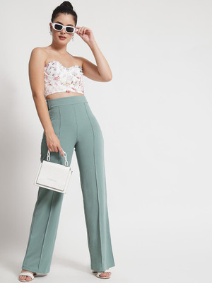 KOTTY Regular Fit Women Blue Trousers