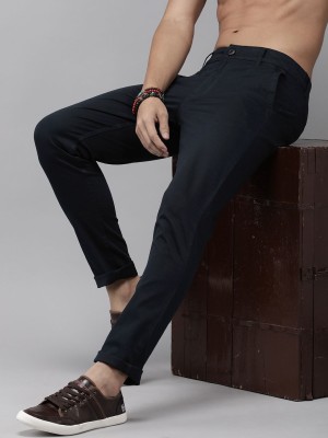 Roadster Regular Fit Men Dark Blue Trousers