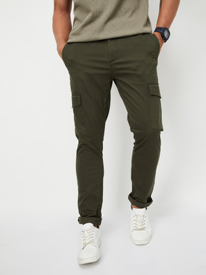 MAX Regular Fit Men Green Trousers