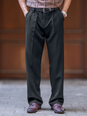 MANIAC Comfort Fit Men Grey Trousers