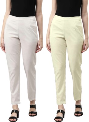 SHE PURE LUXURY WEAR Regular Fit Women White, Cream Trousers