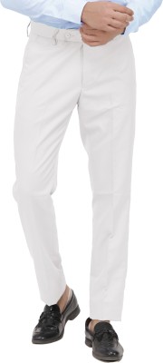 LAHSUAK Regular Fit Men White Trousers