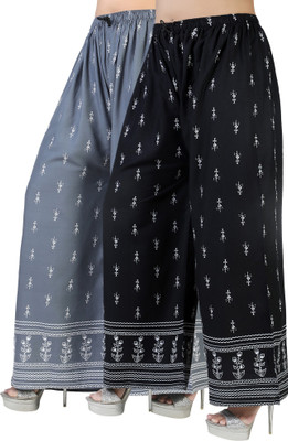 AREEBA COLLECTION Flared Women Grey, Black Trousers