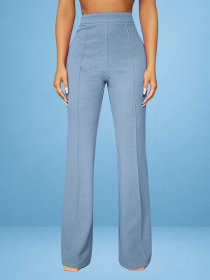 lookskky Loose Fit Women Blue Trousers
