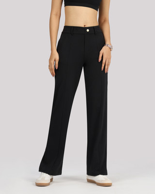 BlissClub Ultimate Straight Tailored Trousers - Tall Women Black Trousers