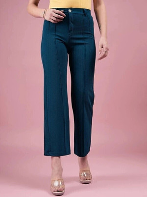 Dwarros Women Blue Trousers
