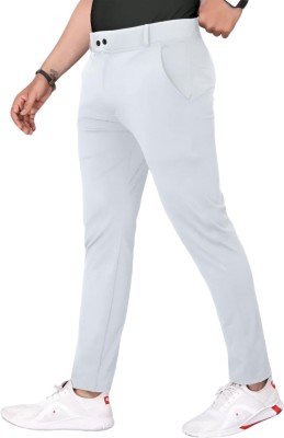 GIBBONTE Regular Fit Men White Trousers