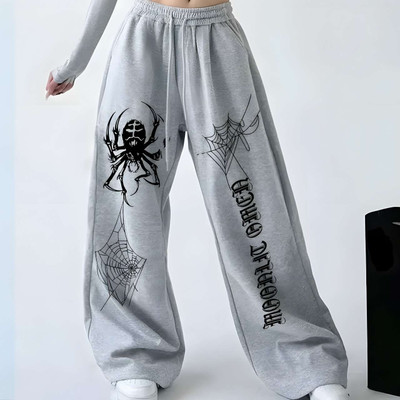 SIXTEENLINES Graphic Print Women Grey Track Pants