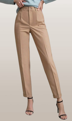 Rseberry Fashion Regular Fit Women Beige Trousers