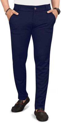 lapataclub Slim Fit Men Blue Trousers