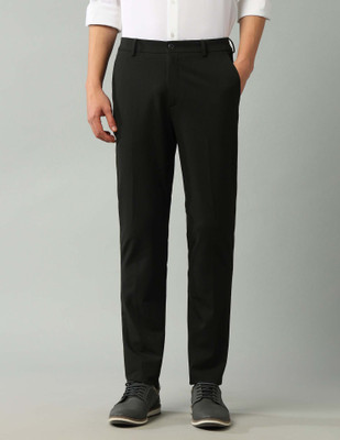 Arrow Newyork Slim Fit Men Black Trousers