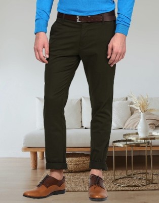 AD & AV Regular Fit Men Green Trousers