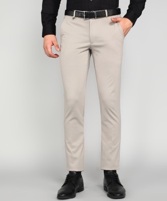 VAN HEUSEN Skinny Fit Men Grey Trousers