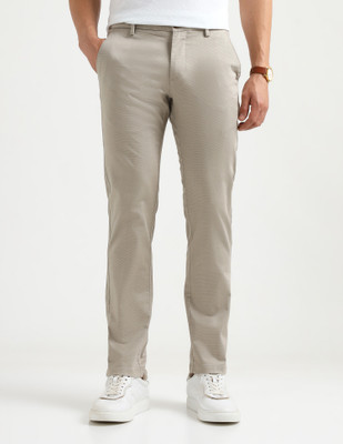 Arrow Sport Slim Fit Men Beige Trousers