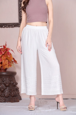 Vivika Flared Women White Trousers