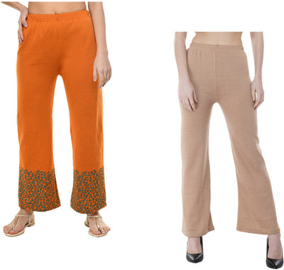 IndiWeaves Flared Women Multicolor Trousers