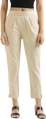 Belizs Relaxed Women Beige Trousers