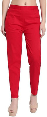 MOKSH Regular Fit Women Red Trousers