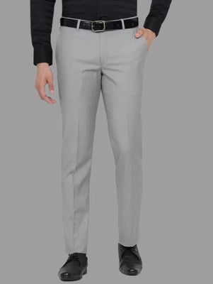 VILLAIN Slim Fit Men Grey Trousers