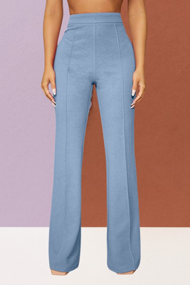 SKD TRENDZ Comfort Fit, Regular Fit Women Light Blue Trousers