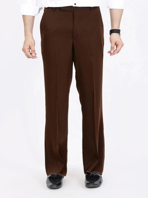 Dizaro Comfort Fit, Straight Fit Men Brown Trousers
