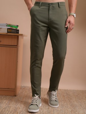 LOCOMOTIVE Slim Fit Men Green Trousers