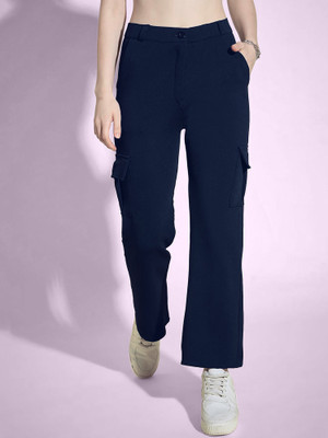 NAVYANKAA Regular Fit Women Blue Trousers