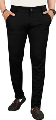 Raienterprises Loose Fit Men Black Trousers