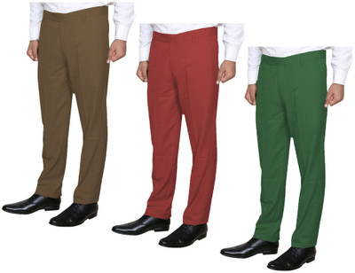 KAVYA Slim Fit Men Multicolor Trousers
